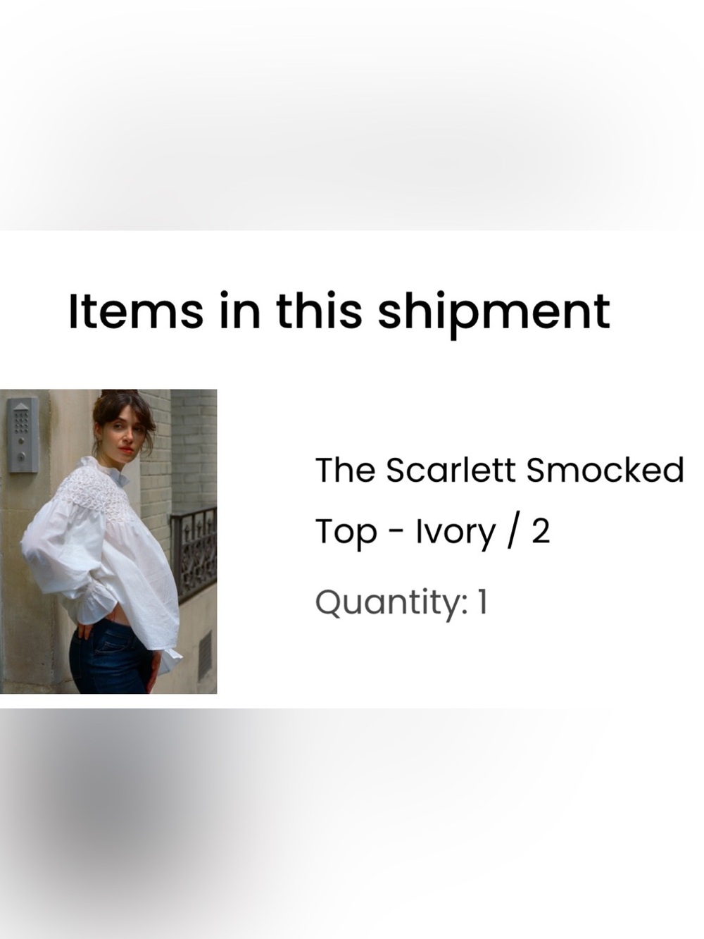 The Scarlett Smocked Top - Ivory